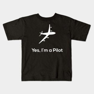 Yes i´am a pilot Kids T-Shirt